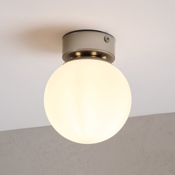 Stropna svetilka ELIAS 1xE14/5W/230V, premer 13 cm, matni krom/bela