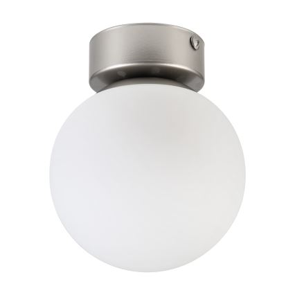 Stropna svetilka ELIAS 1xE14/5W/230V, premer 13 cm, matni krom/bela