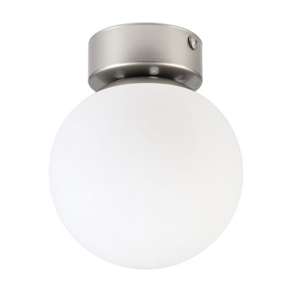 Stropna svetilka ELIAS 1xE14/5W/230V, premer 13 cm, matni krom/bela