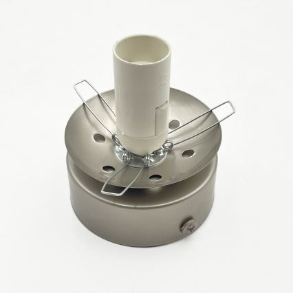 Stropna svetilka ELIAS 1xE14/5W/230V, premer 13 cm, matni krom/bela