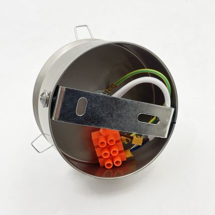 Stropna svetilka ELIAS 1xE14/5W/230V, premer 13 cm, matni krom/bela
