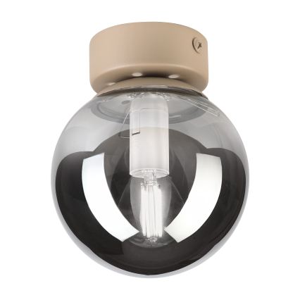 Stropna svetilka ELIAS 1xE14/5W/230V Ø 13 cm bež/dimno siva