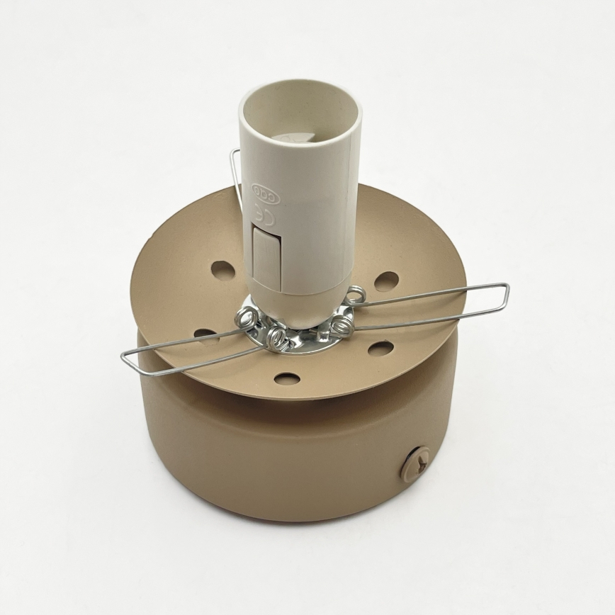 Stropna svetilka ELIAS 1xE14/5W/230V Ø 13 cm bež/dimno siva