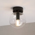 Stropna svetilka ELIAS 1xE14/5W/230V Ø 13 cm črna/prozorna