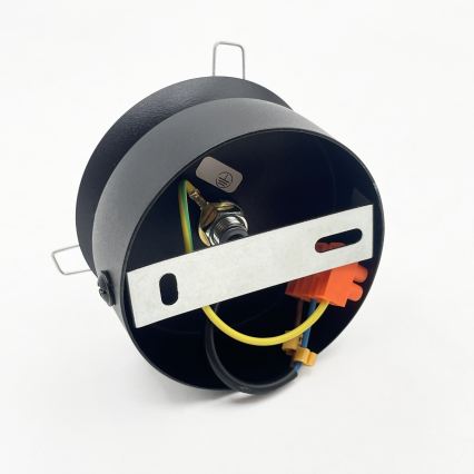 Stropna svetilka ELIAS 1xE14/5W/230V Ø 13 cm črna/prozorna
