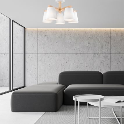 Stropna svetilka ELLIE 5xE27/60W/230V bela/buk