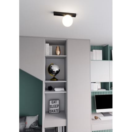 Stropna svetilka FIT 1xE14/10W/230V črna/bela