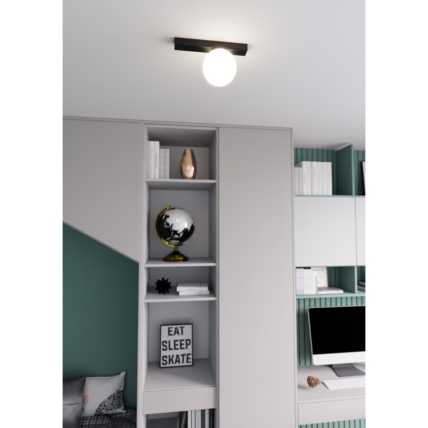 Stropna svetilka FIT 1xE14/10W/230V črna/bela