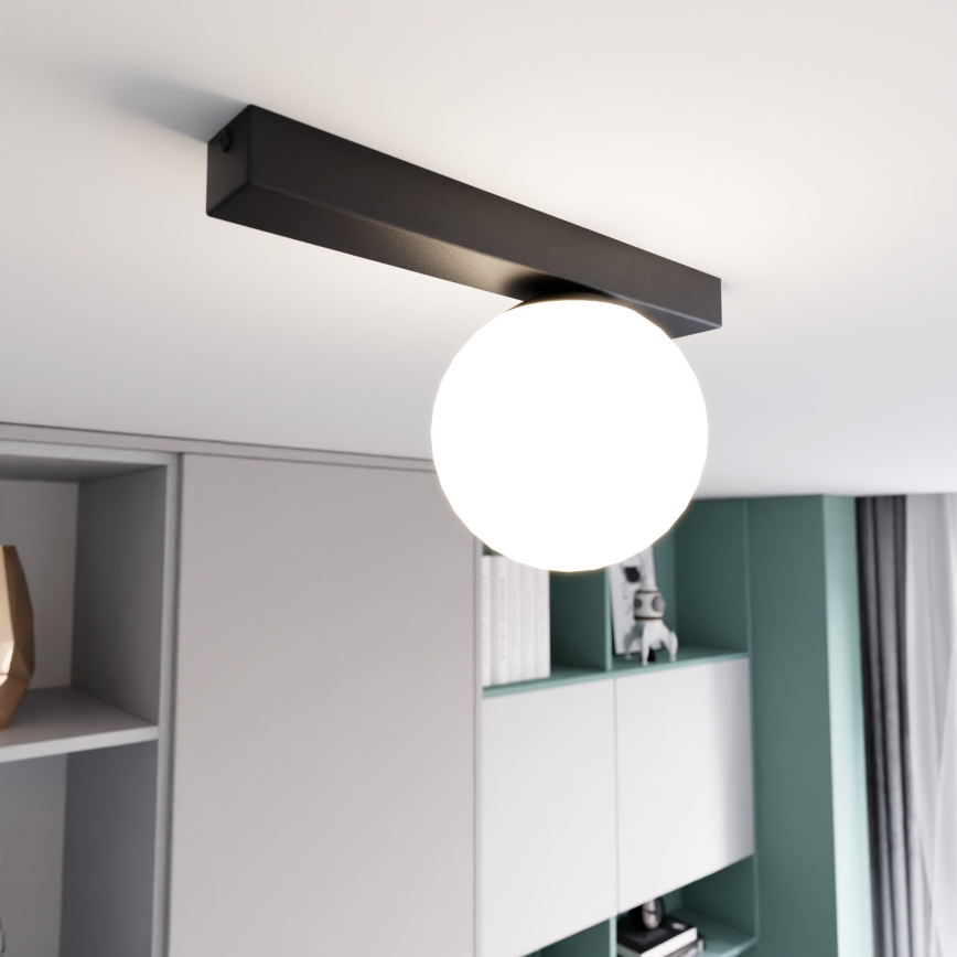 Stropna svetilka FIT 1xE14/10W/230V črna/bela