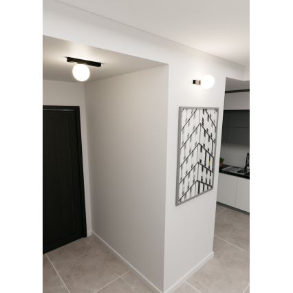 Stropna svetilka FIT 1xE14/10W/230V črna/bela