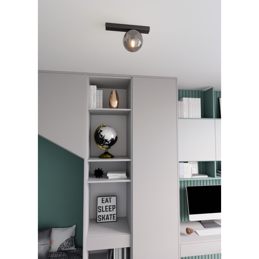 Stropna svetilka FIT 1xE14/10W/230V črna/siva