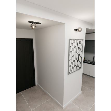 Stropna svetilka FIT 1xE14/10W/230V črna/siva