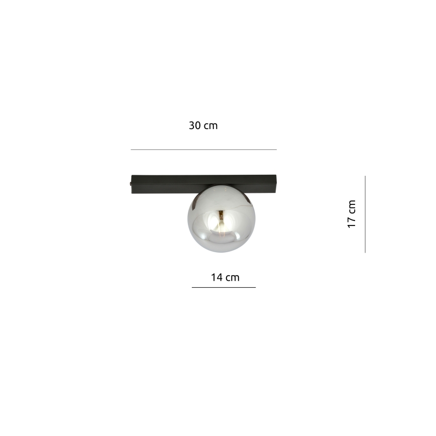 Stropna svetilka FIT 1xE14/10W/230V črna/siva