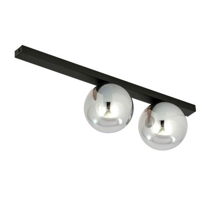Stropna svetilka FIT 2xE14/10W/230V črna/siva