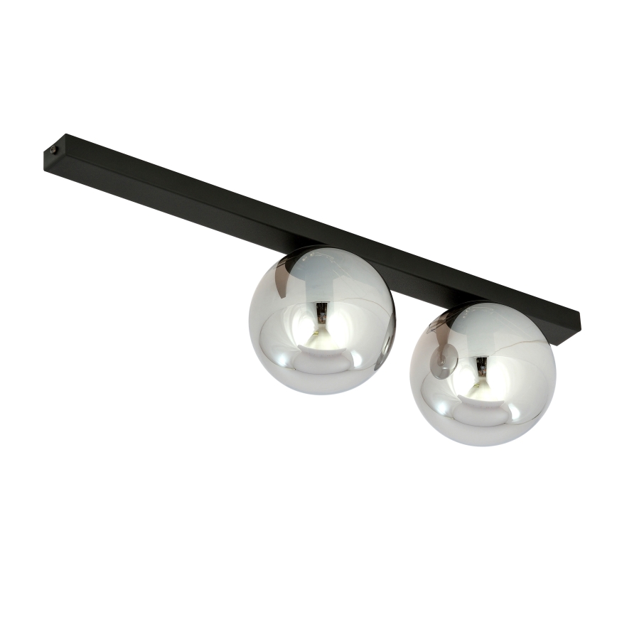 Stropna svetilka FIT 2xE14/10W/230V črna/siva