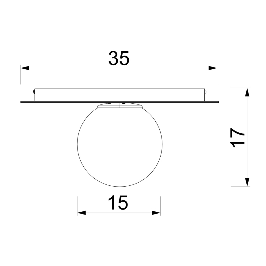 Stropna svetilka FLAT 1xE27/15W/230V, premer 35 cm, bordo