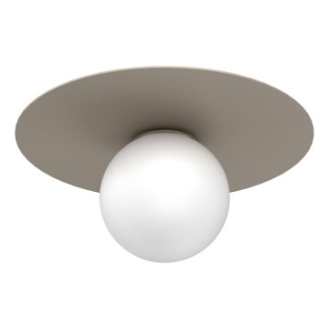 Stropna svetilka FLAT 1xE27/15W/230V Ø 35 cm bež