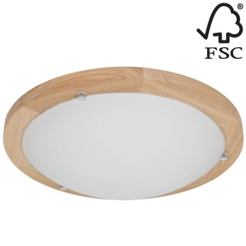 Stropna svetilka FRIDA 2xE27/40W/230V hrast - FSC certifikat