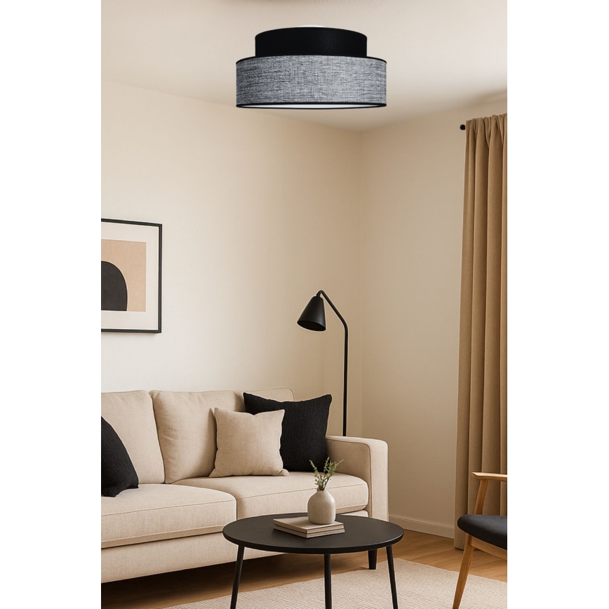 Stropna svetilka GRACE 1xE27/60W/230V črna/siva