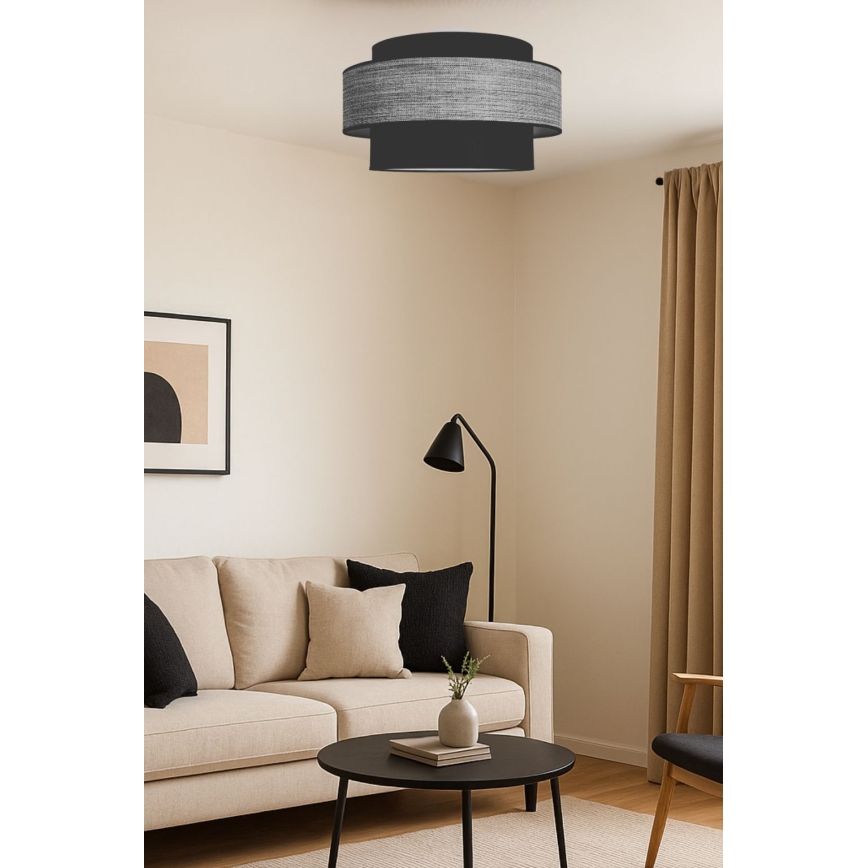 Stropna svetilka GRACE 1xE27/60W/230V črna/siva