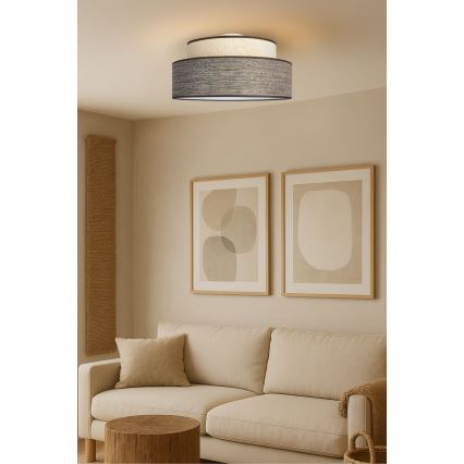 Stropna svetilka GRACE 1xE27/60W/230V krem barva/rjava