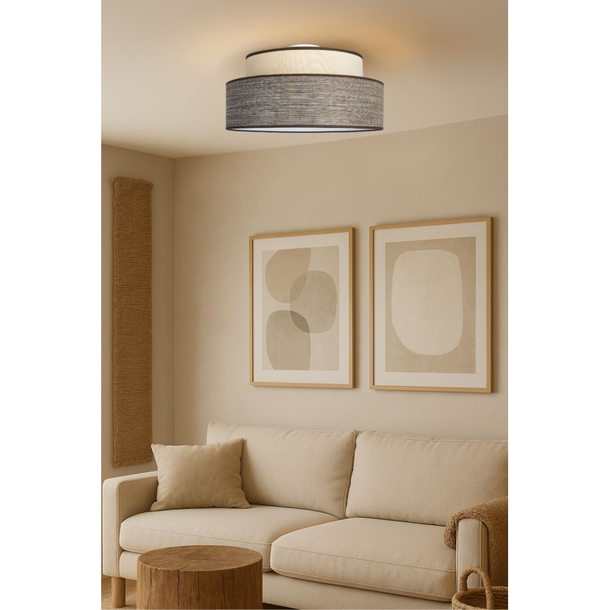 Stropna svetilka GRACE 1xE27/60W/230V krem barva/rjava