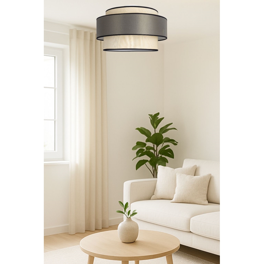 Stropna svetilka GRACE 1xE27/60W/230V krem barva/siva