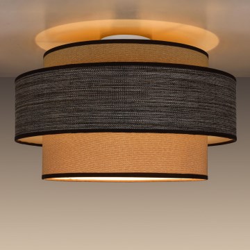 Stropna svetilka GRACE 1xE27/60W/230V pr. 40 cm bež/rjava