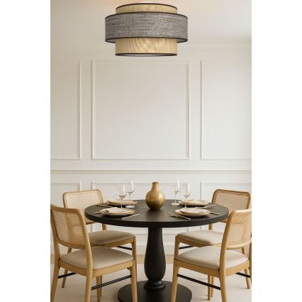 Stropna svetilka GRACE 1xE27/60W/230V pr. 40 cm bež/rjava