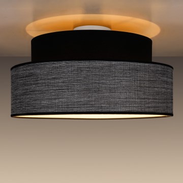 Stropna svetilka GRACE 1xE27/60W/230V pr. 40 cm črna/siva