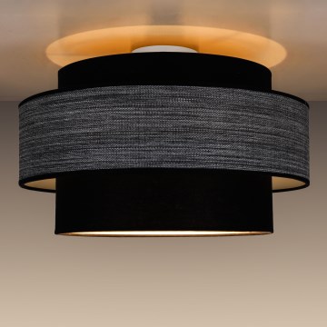 Stropna svetilka GRACE 1xE27/60W/230V pr. 40 cm črna/siva