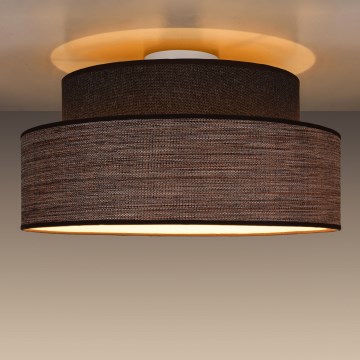 Stropna svetilka GRACE 1xE27/60W/230V rjava/bež