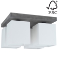 Stropna svetilka GREAT 4xE27/25W/230V beton - FSC certifikat