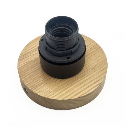 Stropna svetilka HARMA WOOD 1xE27/15W/230V hrast/bela premer 25 cm