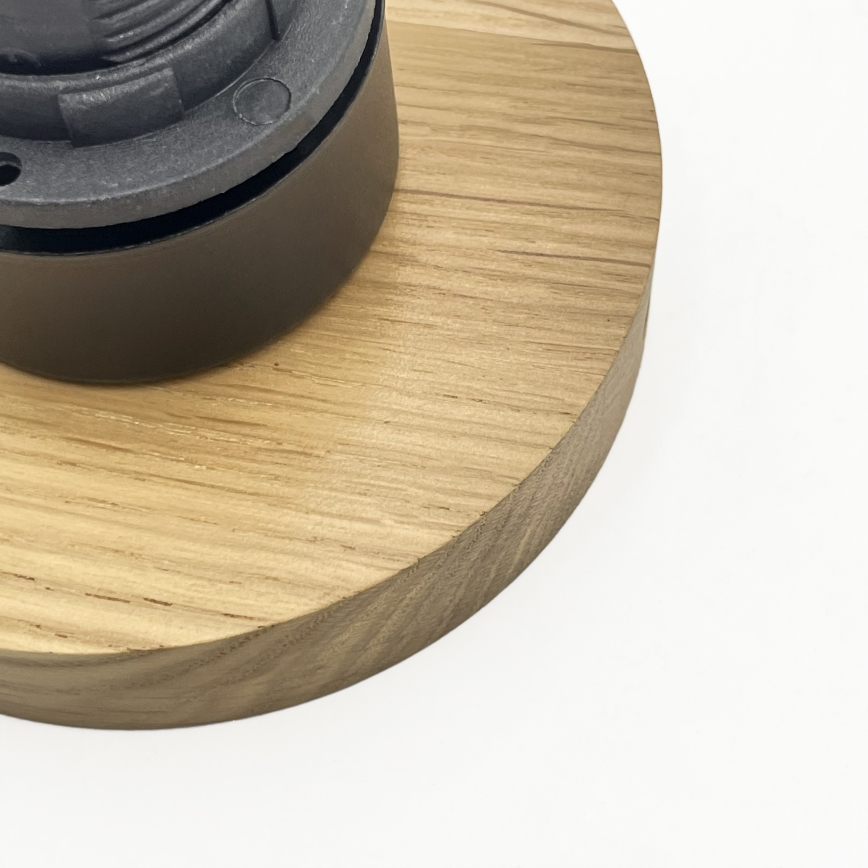 Stropna svetilka HARMA WOOD 1xE27/15W/230V hrast/bela premer 25 cm