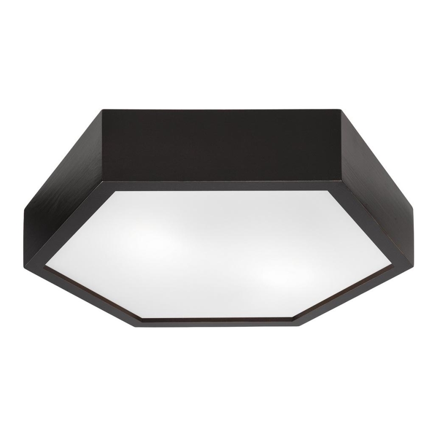 Stropna svetilka HEX 2xE27/60W/230V pr. 43 cm bor wenge