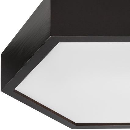 Stropna svetilka HEX 2xE27/60W/230V pr. 43 cm bor wenge