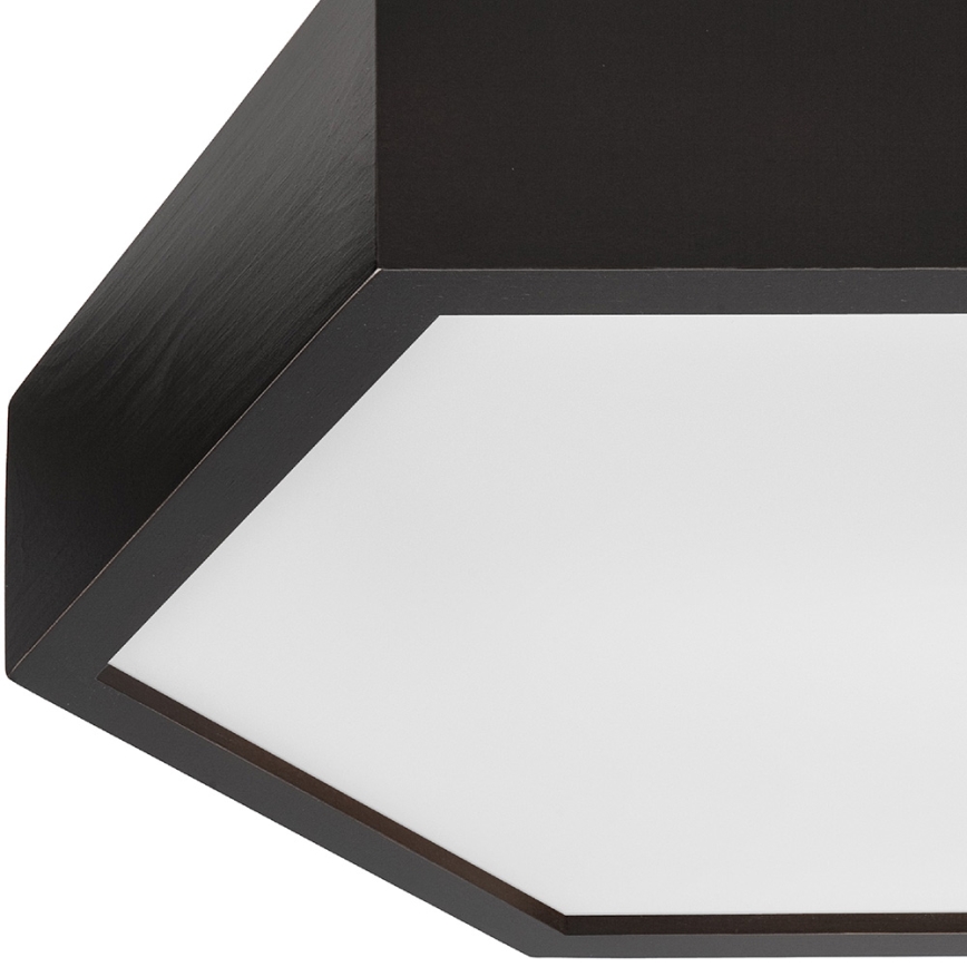 Stropna svetilka HEX 2xE27/60W/230V pr. 43 cm bor wenge