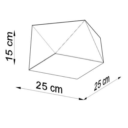 Stropna svetilka HEXA 1×E27/60W/230V črna