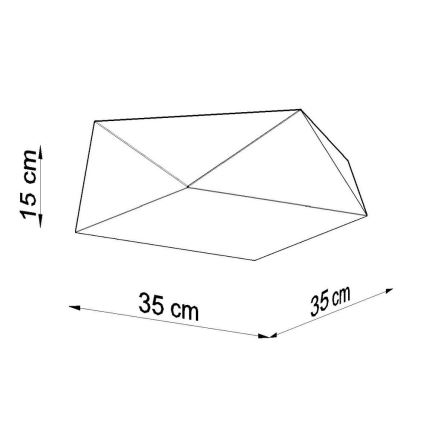 Stropna svetilka HEXA 2xE27/60W/230V bela