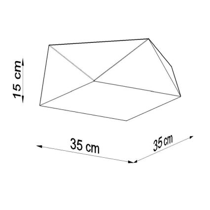 Stropna svetilka HEXA 2xE27/60W/230V siva