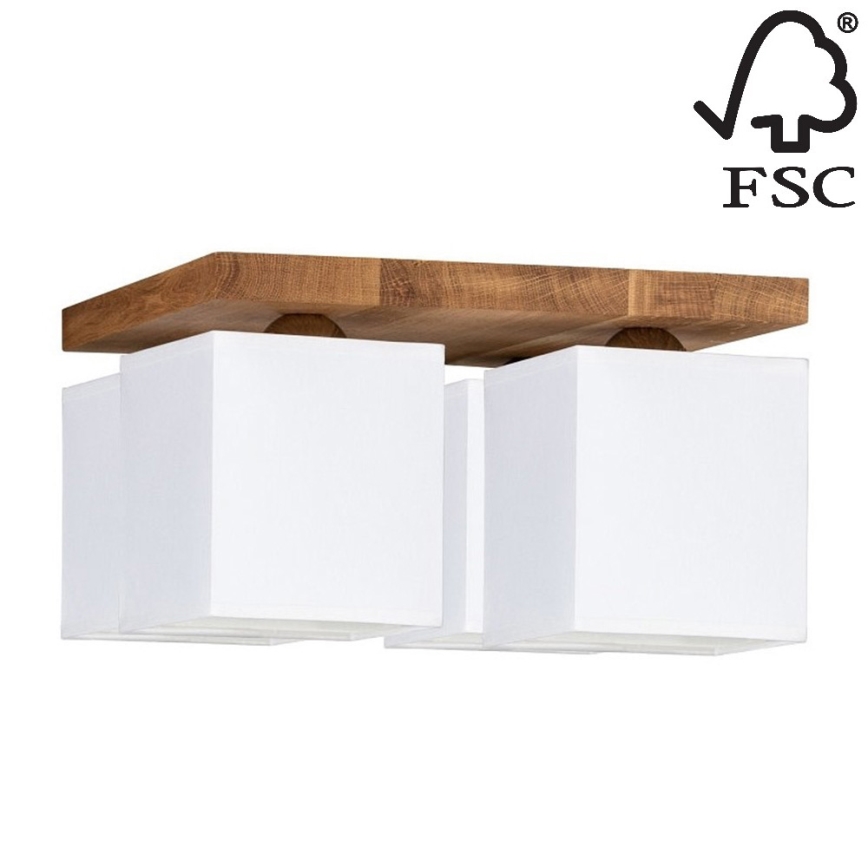 Stropna svetilka INGER 4xE27/25W/230V hrast - FSC certifikat