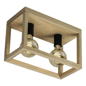 Stropna svetilka KAGO 2xE27/60W/230V matni hrast