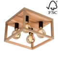 Stropna svetilka KAGO 4xE27/60W/230V mat hrast - FSC certifikat