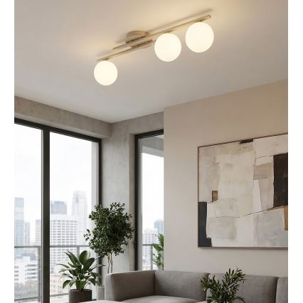 Stropna svetilka KAIRO 3xE14/10W/230V bež