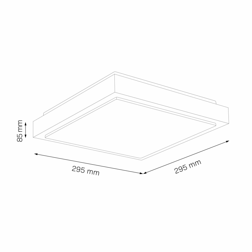 Stropna svetilka KAZIMIERZ 2xE27/20W/230V 29,5x29,5 cm črna
