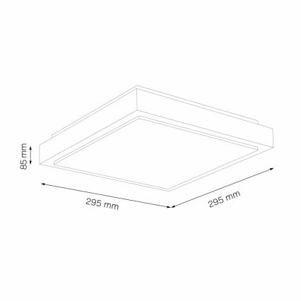 Stropna svetilka KAZIMIERZ 2xE27/20W/230V 29,5x29,5 cm srebrna