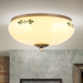 Stropna svetilka LANDHAUS 2xE27/60W/230V premer 28 cm bronasta/bežna/zelena