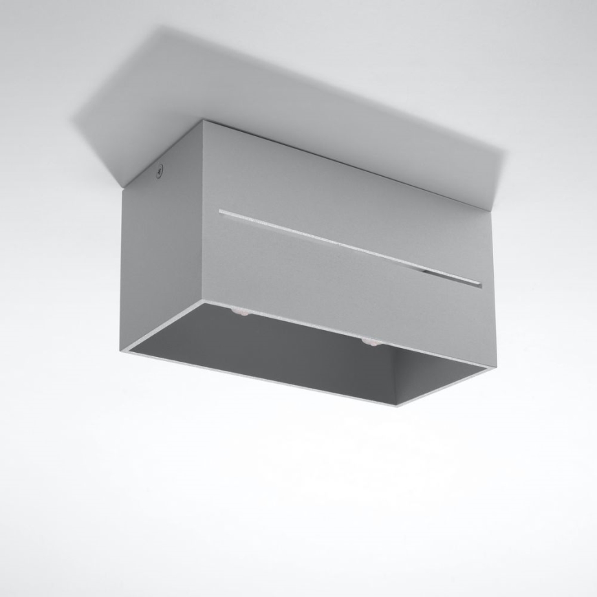 Stropna svetilka LOBO 2xGU10/40W/230V siva
