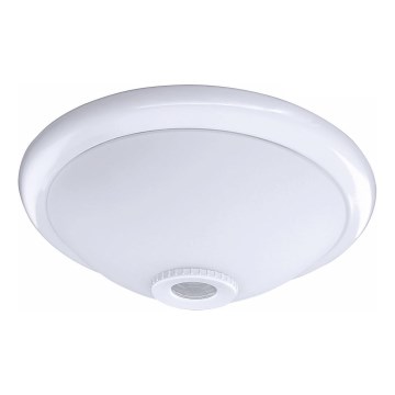 Stropna svetilka MANA s senzorjem gibanja in mraka, 2xE27/40W/230V, premer 30 cm, bela